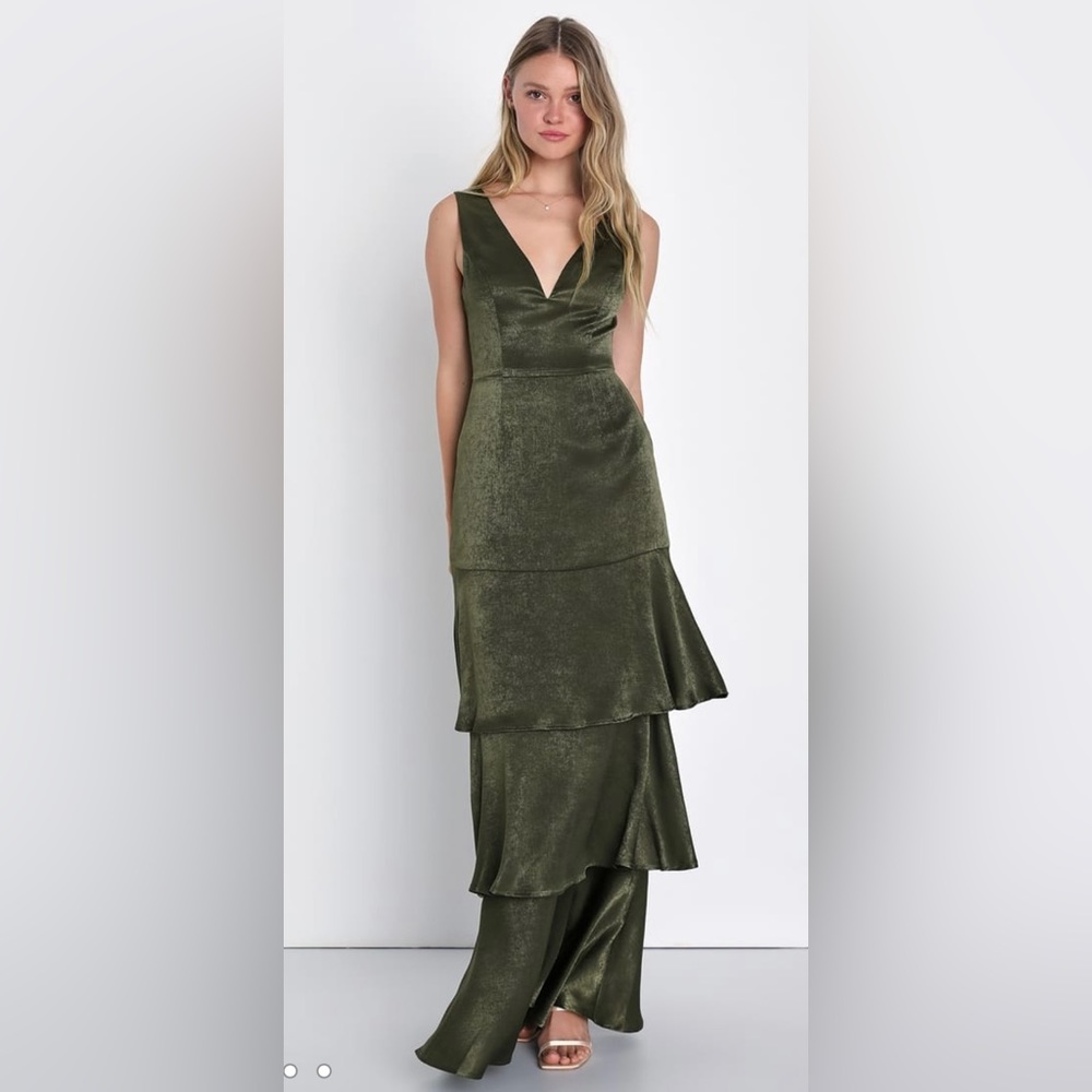 Olive Green Lulu’s bridesmaid dress